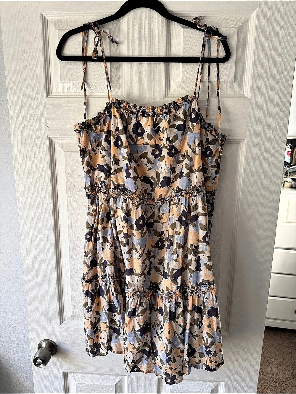 Rails Caralyn Dress - Mod Floral Mini Blue & Brown XL